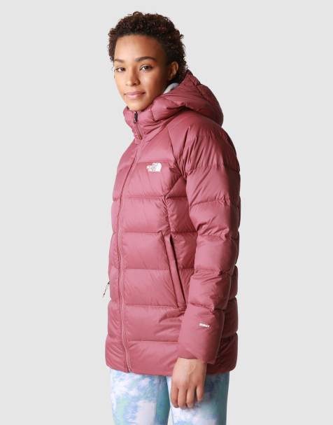 The North Face Hyalite down hooded puffer parka coat in pink - view 1