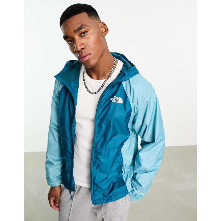 Blue north face store windbreaker