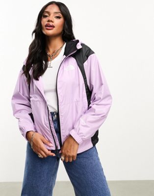 The North Face Hydrenaline water repellent hooded jacket in lilac and black