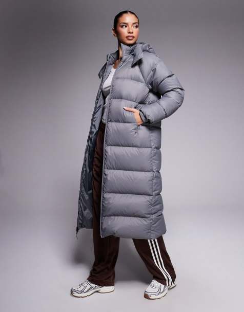 The North Face Hydrenalite city long down hooded parka in smoked pearl - view 1