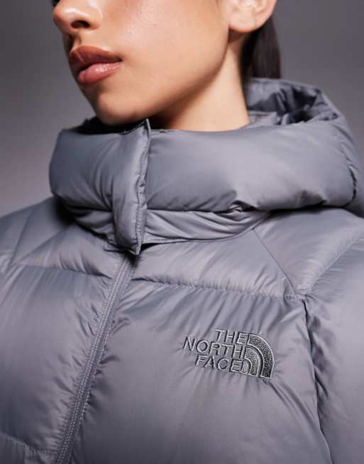 The North Face Hydrenalite city long down hooded parka in smoked pearl, 3 of 4