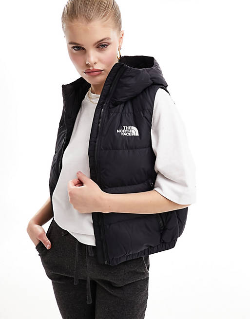 The North Face Hydrenalite down hooded vest in black | ASOS