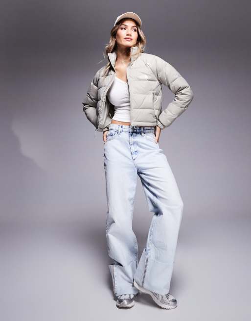 The North Face Hydrenalite down puffer jacket in clay gray