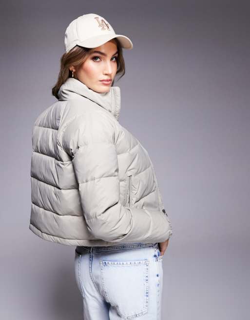 North face long grey coat online