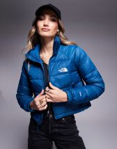 The North Face Nuptse cropped down puffer jacket in summit