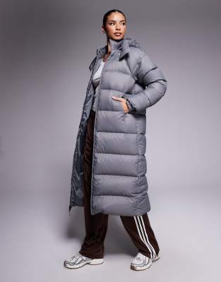 The North Face - Hydrenalite - Langer City-Daunenparka in rauchigem Perlengrau mit Kapuze