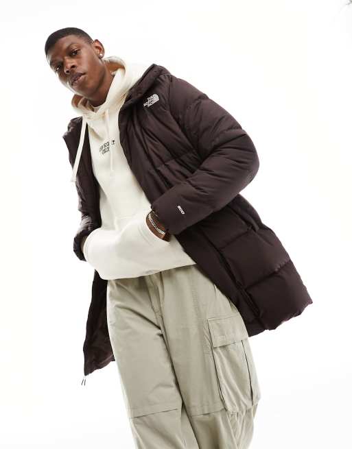 The North Face Hydrenalite Mid down puffer coat in brown ASOS