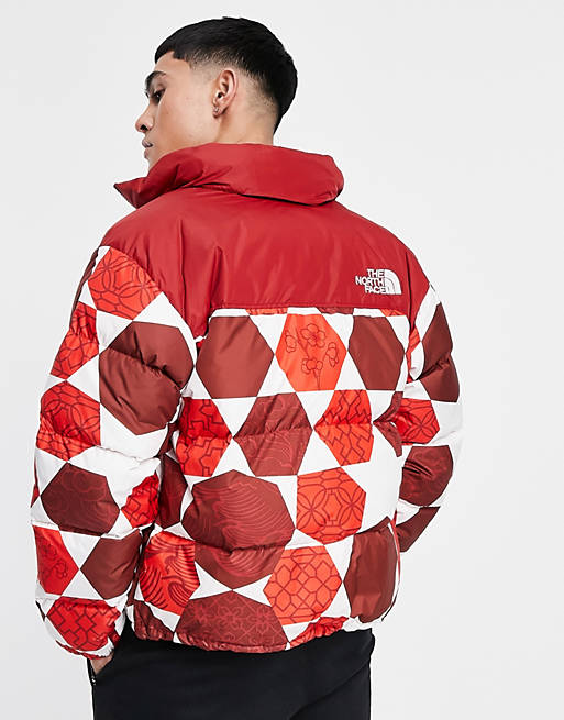 The North Face IC Geo 1996 Retro Nuptse jacket in red