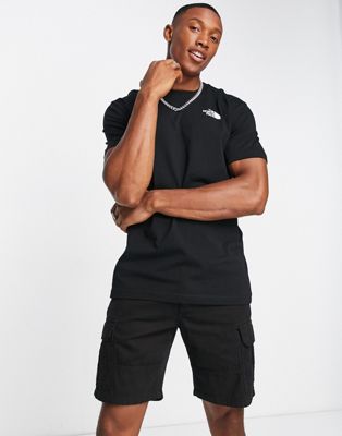 The North Face Icon colour block t-shirt in black