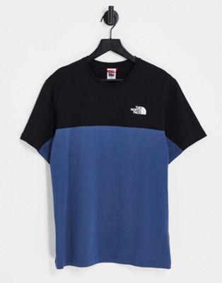 The North Face Icon colour block t-shirt in navy and black - ASOS Price Checker
