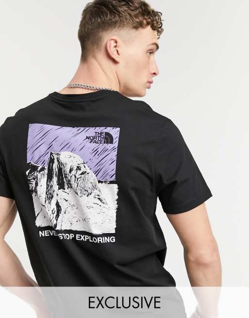 The North Face Illustrative Mountain t-shirt in black Exclusive at ASOS 