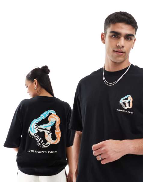 The North Face Interlock Carabiner back print oversized t-shirt in black - view 1
