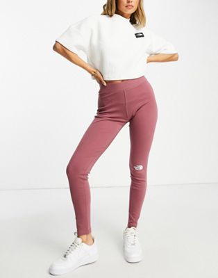 The North Face Interlock cotton high waist leggings in pink