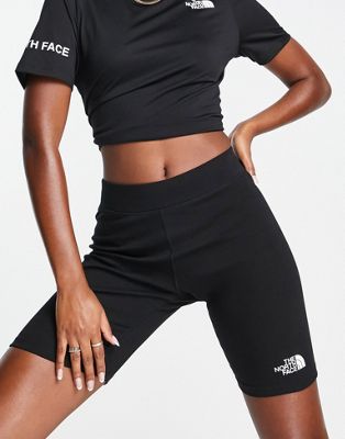 The North Face Interlock cotton legging shorts in black - ASOS Price Checker