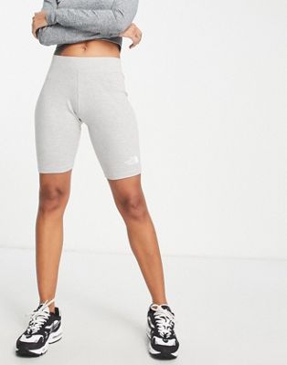 The North Face Interlock cotton stretch high waist legging shorts in grey - ASOS Price Checker