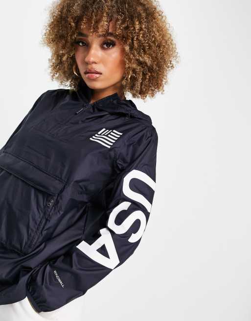 The North Face International Collection pullover anorak jacket in navy