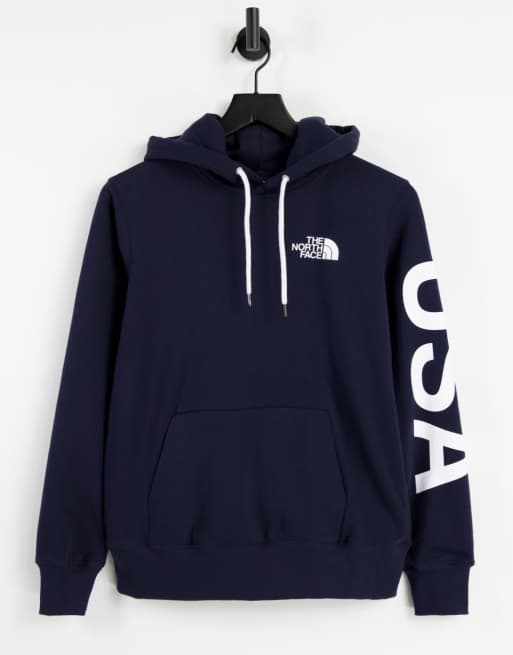 The north face online navy hoodie