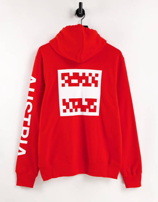 The North Face International Collection pullover hoodie in red