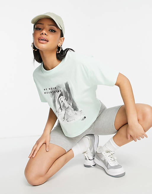 Tops The North Face International Women's Day cropped t-shirt in mint 