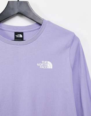 purple north face long sleeve t shirt