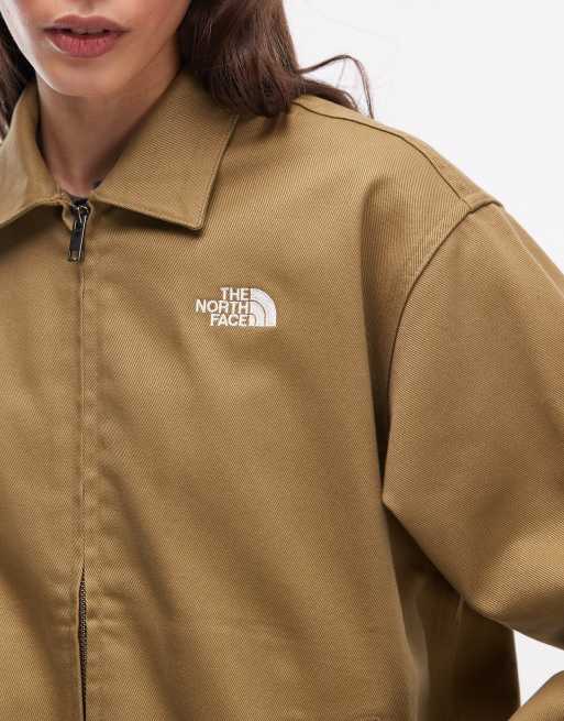 The North Face - Jack van keperstof met kraagje in beige, 3 van 4