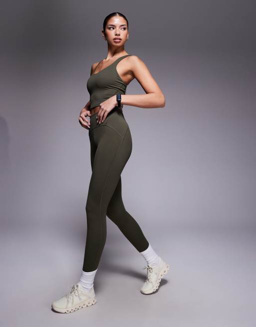 The North Face – Jaida – Longline-Sport-BH und Leggings mit Tasche in Grün, 2 von 3
