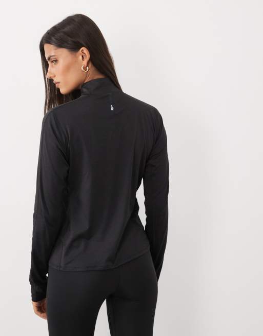 The North Face Jaida trøje med 1/4 lynlås i sortmeleret, 4 af 4