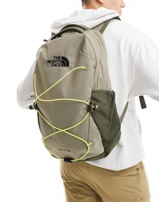 The North Face Jester Backpack In Gray And Neon Green