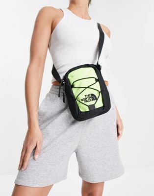 The North Face Jester cross body bag in lime green
