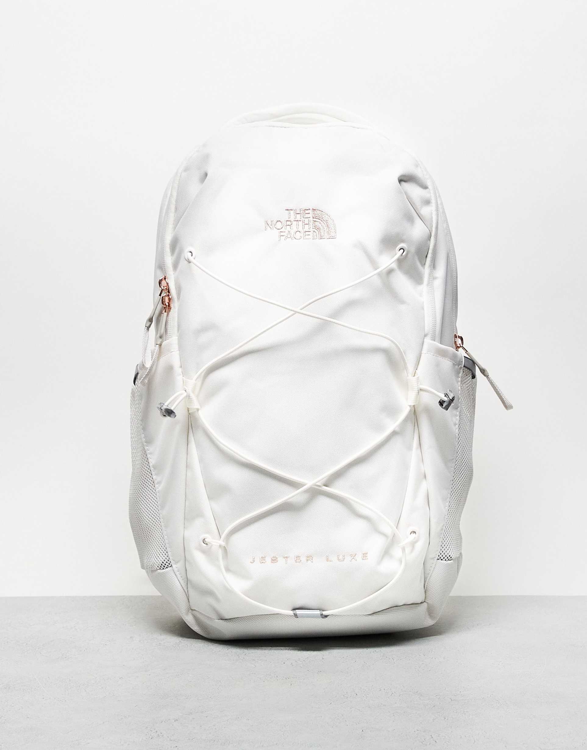 the north face jester luxe backpack in white