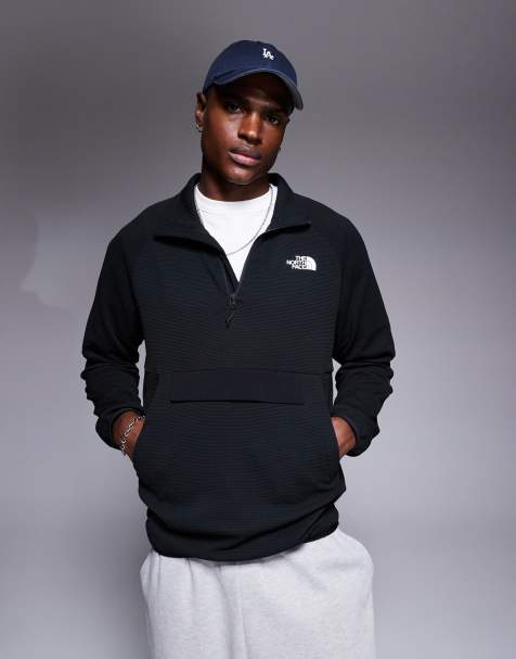 The North Face Kecha 1/4 zip packable anorak in black - view 1