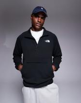 The North Face Glacier 100 1/4 zip fleece in black