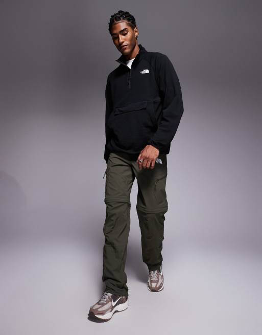 The North Face Kecha 1/4 zip packable anorak in black