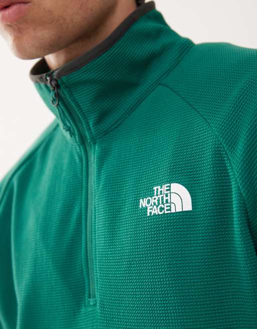 The North Face Kecha 1/4 zip packable anorak in green exclusive to ASOS, 3 of 4