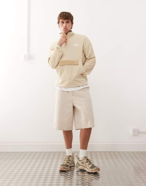 The North Face Kecha 1/4 zip packable anorak in off white exclusive to ASOS, 3 of 4