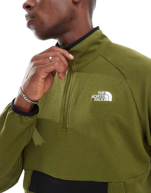 The North Face – Kecha – Kakifärgad, packningsbar anorak med 1/4-lång dragkedja, 3 av 4