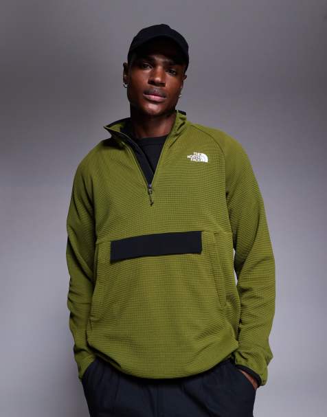 The North Face - Kecha - Kakigrøn anorak med 1/4 lynlås - view 1