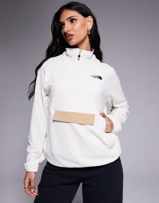 The North Face - Kecha - Verstaubare Jacke in Wollweiß mit kurzem Reißverschluss, exklusiv bei ASOS