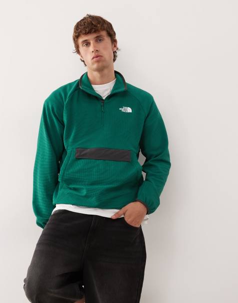The North Face Kecha 1/4 zip packable anorak in green exclusive to ASOS