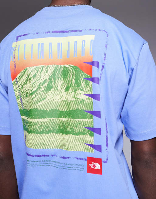 The North Face Kilimanjaro unisex oversized backprint t-shirt in blue, 2 of 4