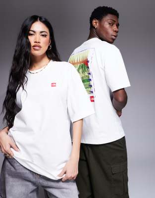 The North Face The North Face Kilimanjaro unisex oversized backprint t-shirt in white
