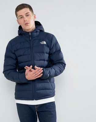 north face puffer jacket navy