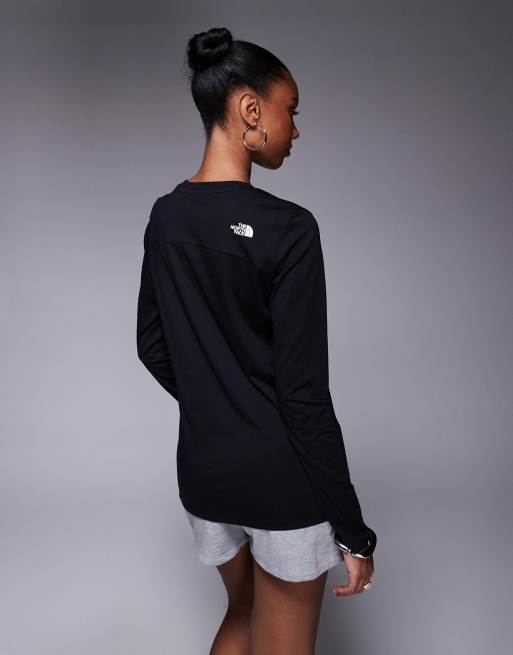 The North Face – Langärmliges Shirt in Schwarz mit schlichtem Kuppel-Logo, 4 von 4