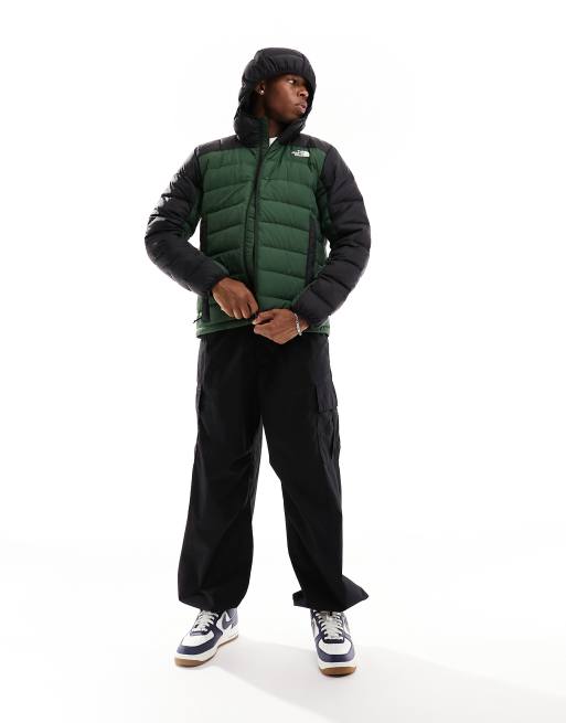 The North Face Lapaz hooded down packable puffer jacket in pine green and  black