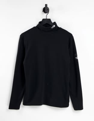 The North Face Black Box Last Dance Long Sleeve Turtleneck Drop Tee In Black