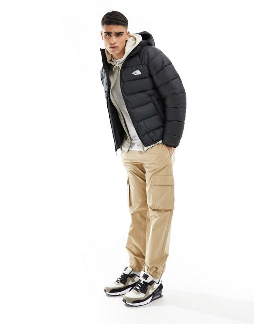 The North Face Lauerz synthetic puffer jacket in gray and black Exclusive  at ASOS