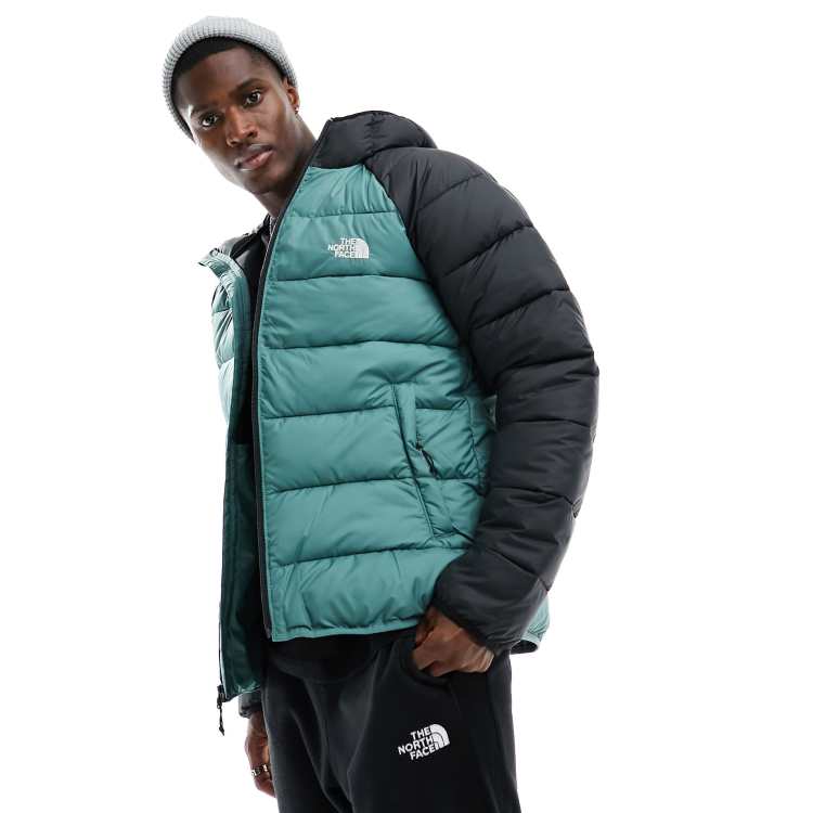 The North Face Lauerz synthetic puffer jacket in green and black Exclusive at ASOS