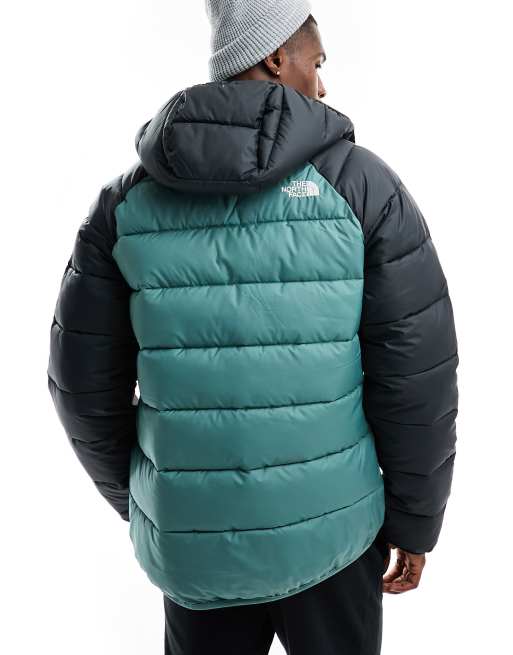 The North Face Lauerz synthetic puffer jacket in green and black Exclusive  at ASOS