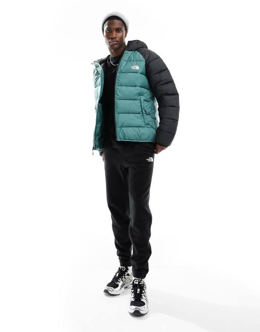 The North Face Lauerz synthetic puffer jacket in green and black Exclusive  at ASOS