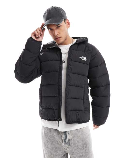 The North Face Laurez Pufferjacke in Schwarz mit Logo und Kapuze exklusiv bei ASOS